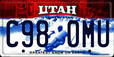 UT license plate C980MU