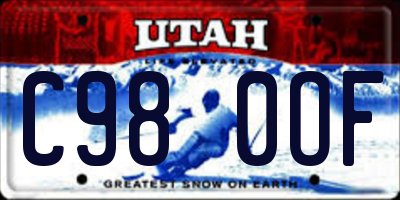 UT license plate C980OF