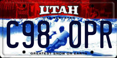 UT license plate C980PR