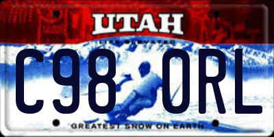 UT license plate C980RL