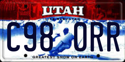 UT license plate C980RR