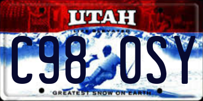 UT license plate C980SY