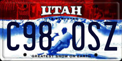 UT license plate C980SZ
