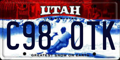 UT license plate C980TK