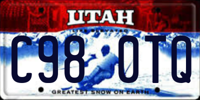 UT license plate C980TQ