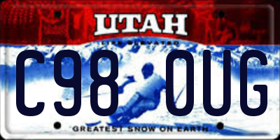 UT license plate C980UG