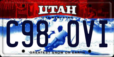 UT license plate C980VI