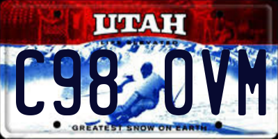 UT license plate C980VM