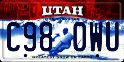 UT license plate C980WU