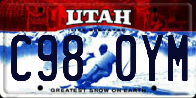 UT license plate C980YM