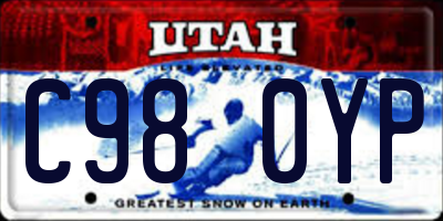 UT license plate C980YP