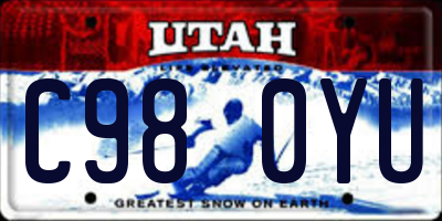 UT license plate C980YU