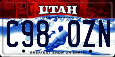UT license plate C980ZN