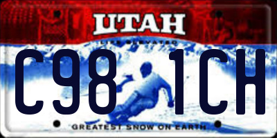 UT license plate C981CH