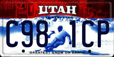 UT license plate C981CP