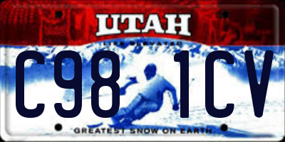 UT license plate C981CV