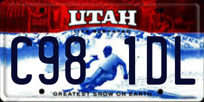UT license plate C981DL