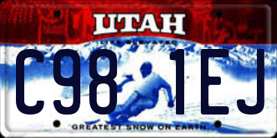 UT license plate C981EJ