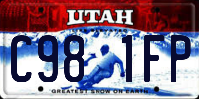 UT license plate C981FP