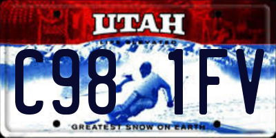 UT license plate C981FV
