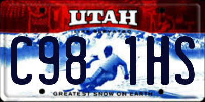 UT license plate C981HS