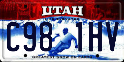 UT license plate C981HV