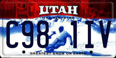 UT license plate C981IV