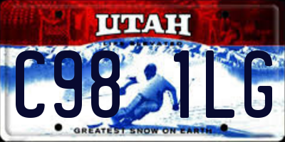 UT license plate C981LG