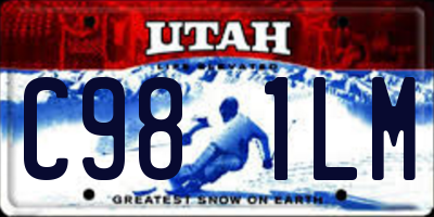 UT license plate C981LM