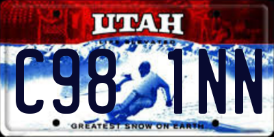 UT license plate C981NN