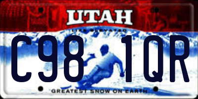 UT license plate C981QR