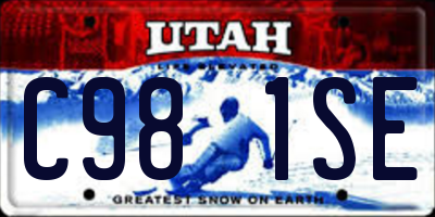 UT license plate C981SE