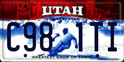 UT license plate C981TI