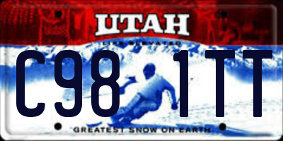 UT license plate C981TT