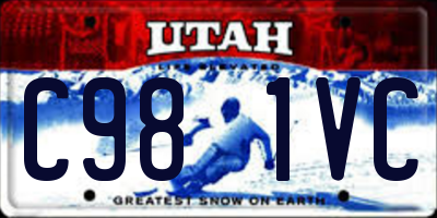 UT license plate C981VC