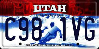 UT license plate C981VG