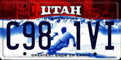 UT license plate C981VI