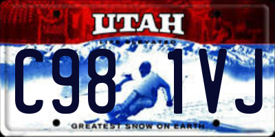 UT license plate C981VJ