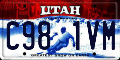UT license plate C981VM