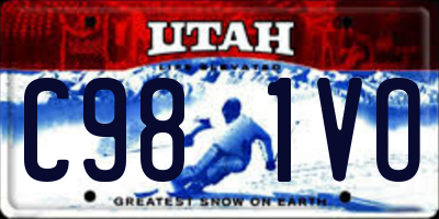 UT license plate C981VO
