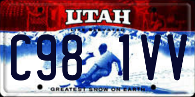 UT license plate C981VV