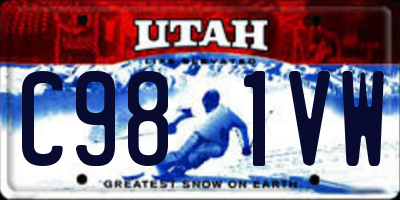 UT license plate C981VW