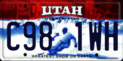 UT license plate C981WH