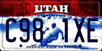 UT license plate C981XE