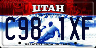 UT license plate C981XF
