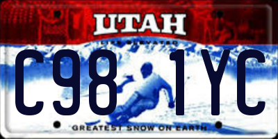UT license plate C981YC