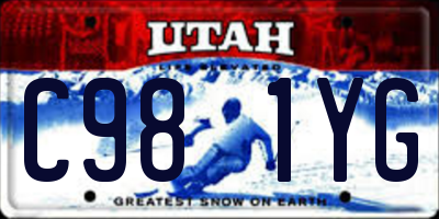 UT license plate C981YG