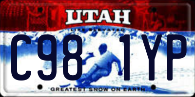 UT license plate C981YP