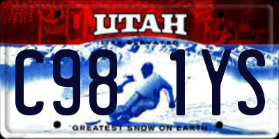 UT license plate C981YS