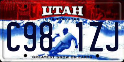 UT license plate C981ZJ